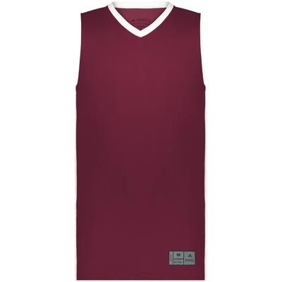 Augusta Sportswear AS6886 Athletic Match-Up Basketball Jersey T-Shirt in Maroon/White size XL | Polyester 6886