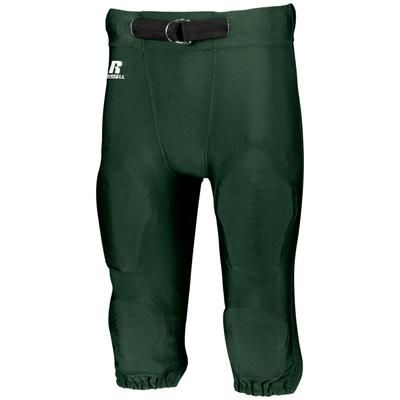 Russell Athletic F2562M Deluxe Game Football Pant in Dark Green size Large | Nylon/Spandex Blend