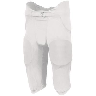 Russell Athletic F25PFM Integrated 7-Piece Pad Football Pant in White size XL | Polyester