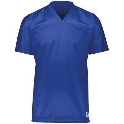 Russell Athletic R0593M Solid Flag Football Jersey T-Shirt in Royal Blue size Medium | Polyester