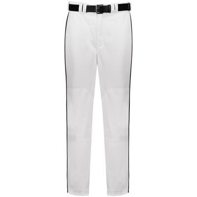 Russell Athletic R11LGM Piped Diamond Series Baseball Pant 2.0 in White/Black size 2XL