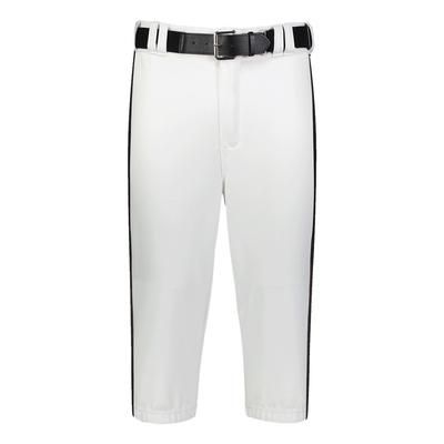 Russell Athletic R21LGM Piped Diamond Series Baseball Knicker 2.0 in White/Black size XL | Polyester