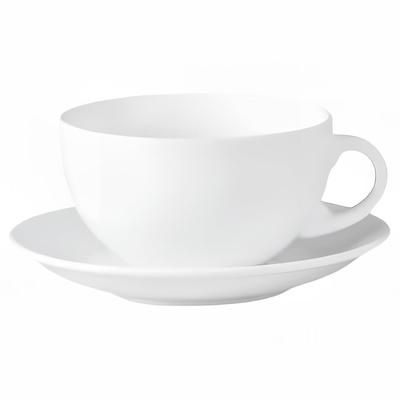 Oneida L5800000500 6" Round Verge Coffee Saucer - Porcelain, Warm White