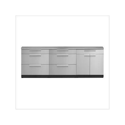 NewAge Outdoor Kitchens Stainless Steel 4-Piece Outdoor Kitchen Set with Countertops