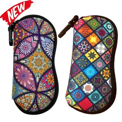 Mn-Étui souple en néoprène pour lunettes de soleil pour femmes, sac à lunettes avec clip de ceinture