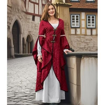 Retrò Vintage Medievale Rinascimento Vestito Abito da Ballo Vichingo Cavaliere Celtico Costume Per donna Celtico Reale Halloween Carnevale Feste Performance LARP Adulti Vestito