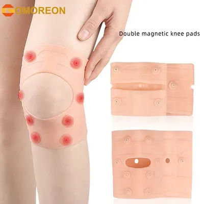 1Pcs Knee Brace, Silicone Knee Compression Sleeve Support Brace, Waterproof Magnetic Knee Care Pad, Patella Tendon Support Brace