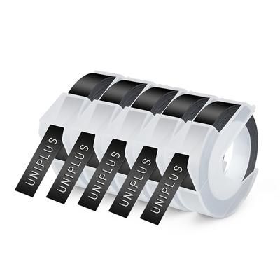 TEMU 5pk Embossing Label Tape 9mm 0.354in Self Adhesive Label Sticker Waterproof Plastic Pvc Label Compatible 12965 1880 1610 1540 E101 E202 B90 Manual Typewriter