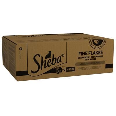 72x85g Fish Selection Fine Flakes in Jelly Pouches Sheba Wet Cat Food