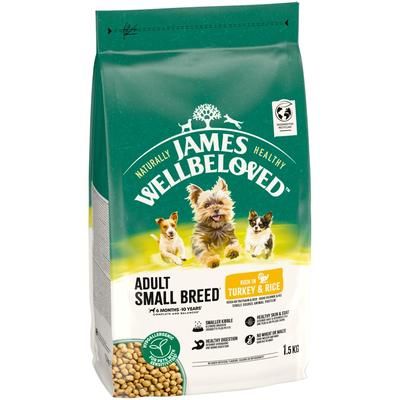 1.5kg Small Breed Turkey & Rice James Wellbeloved Dry Dog Food