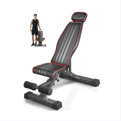 "TEMU Adjustable Weight Bench 300kg/660lb Capacity - Heavy-duty Steel Foldable Gym Bench With 10 Back & 3 Seat Levels, 6.6" Thick Foam Padding, Space-saving Design For Home & Commercial Use"