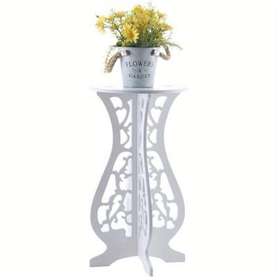 TEMU Round Plastic Base Plant Stand For Indoor And Outdoor Home Decoration, Desk Top 45.5cmx25cm Tall Plant Pots And Flower Pot Rack With Hollow Base Storage Racks For Home Decor