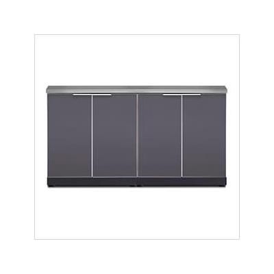 NewAge Outdoor Kitchens Aluminum Slate 3-Piece Outdoor Kitchen Set with Countertops and Covers