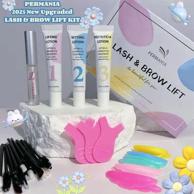 PERMANIA New Eyelash Lift Kit Brow Lamination Kit Easy to Apply for Fuller Thicker Instant Lifting & Curling Lash Lifting Tool