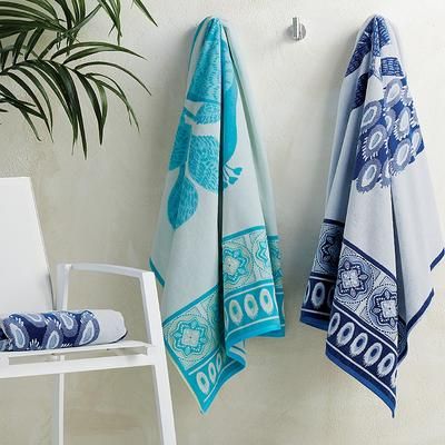 Azura Peacock Beach Towel - Sea Blue - Frontgate