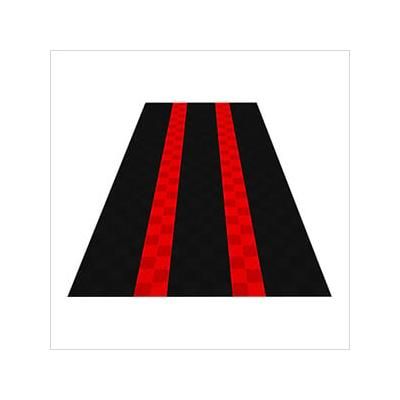 Swisstrax Ribtrax Pro One Car Garage Floor Tile Mat (Jet Black / Racing Red)