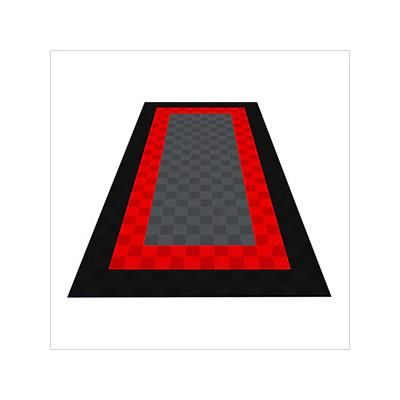 Swisstrax Ribtrax Pro One Car Garage Floor Tile Mat (Jet Black / Racing Red / Slate Grey)