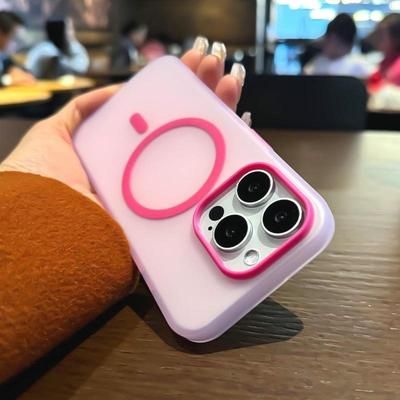 TEMU Magnetic Matte Luxury Phone Case Designed For Iphone Models 16, 15, 14, 13, 12, And 11 Pro , Offering Protection Against Dust, Shocks, And With A .