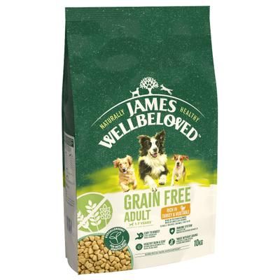 10kg Adult Grain-Free Turkey & Vegetables James Wellbeloved Dry Dog Food