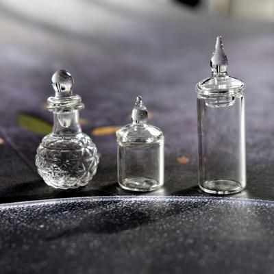 TEMU 1:12 Food Play Miniature Mini Glass Jar Dollhouse Scene Storage Jar Model Glass Bottle