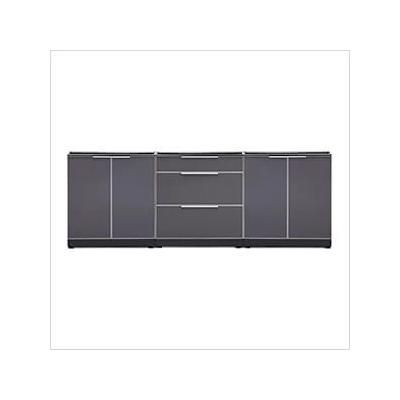 NewAge Outdoor Kitchens Aluminum Slate 3-Piece Outdoor Kitchen Set (No Countertop)