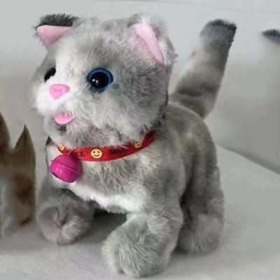 peluche gatto animale di peluche gatto interattivo robot gatto robotico che abbaia miagola gattino controllo touch animale domestico elettronico robot gattino giocattolo gatto animato per bambina