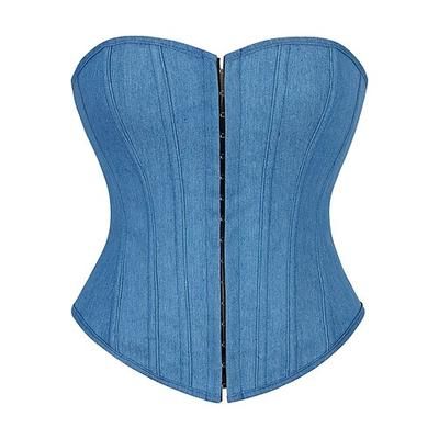 Rococò Completo Mascherata Corsetto Overbust Cosplay Jacquard Controllo della Pancia Push-Up Jacquard Costume Per donna Reale Mascherata Feste Carnevale di Venezia Adulti Corsetto