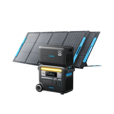 Anker SOLIX F2000 + Expansion Battery + 2× 200W Solar Panels