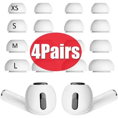 Earphone Replacement Earplug Ear Pads For Apple AirPods Pro 1st 2nd gen 1 2 Soft Silicone Ear Tips Cover Ear Plugs XS/S/M/L Size