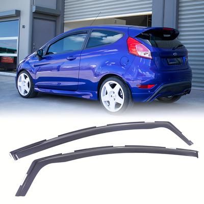TEMU Front Wind Deflectors Tinted 2pcs For Ford Fiesta 2008-2017 Mk7 3 Door W/ Clips