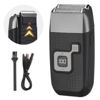 TEMU Men's Cordless Electric , Rechargeable Beard And Trimmer, Washable Grooming Shaver With Usb Charging
