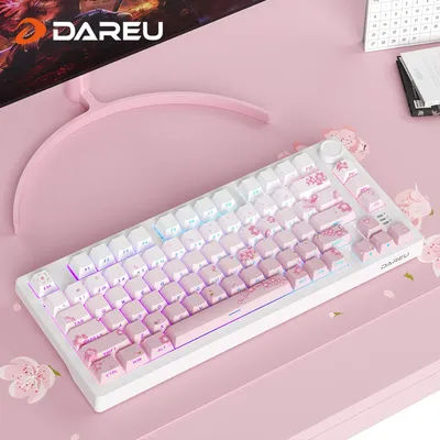 DAREU Tri-mode Gasket Mechanical Keyboard N-Key Rollover Anti-ghosting RGB Backlight Dream switch with Multi Media Button