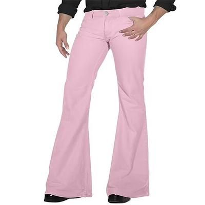 Retrò Vintage Anni '70 Lunghezza lunga Pantaloni Pantaloni a zampa d'elefante Pantaloni a zampa Hippie Tinta unica Costume Per uomo Mascherata Abbigliamento quotidiano Parata dell'Orgoglio Mese