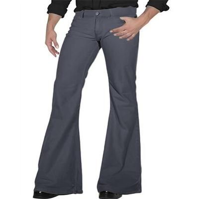 Retrò Vintage Anni '70 Lunghezza lunga Pantaloni Pantaloni a zampa d'elefante Pantaloni a zampa Hippie Tinta unica Costume Per uomo Mascherata Abbigliamento quotidiano Parata dell'Orgoglio Mese