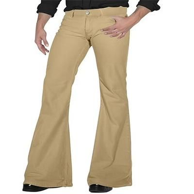 Retrò Vintage Anni '70 Lunghezza lunga Pantaloni Pantaloni a zampa d'elefante Pantaloni a zampa Hippie Tinta unica Costume Per uomo Mascherata Abbigliamento quotidiano Parata dell'Orgoglio Mese