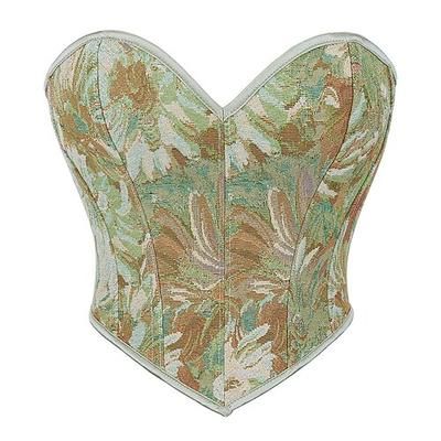Rococò Completo Mascherata Corsetto Overbust Cosplay Jacquard Controllo della Pancia Push-Up Jacquard Costume Per donna Reale Mascherata Feste Carnevale di Venezia Adulti Corsetto