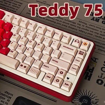 Teddy75 Mechanical Keyboard Kit Wireless Tri-mode Gasket HotSwap Screen Knob Custom 75% CNC Aluminum Office Gaming Keyboard Gift