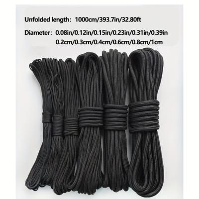 TEMU Multifunctional Nylon Rope - 393.7 Inches, Outdoor Portable Nylon Rope, Suitable For Clothesline, Outdoor Camping, Item Safety Binding, Tent Construction And Animal Traction