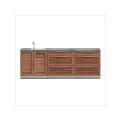 NewAge Outdoor Kitchens Grove 4-Piece Outdoor Kitchen Set with Countertops