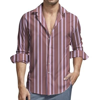 Retrò Vintage Anni '70 Camicia Camicia Aloha Hippie A righe Costume Per uomo Mascherata Feste Abbigliamento quotidiano Parata dell'Orgoglio Adulti Camicia