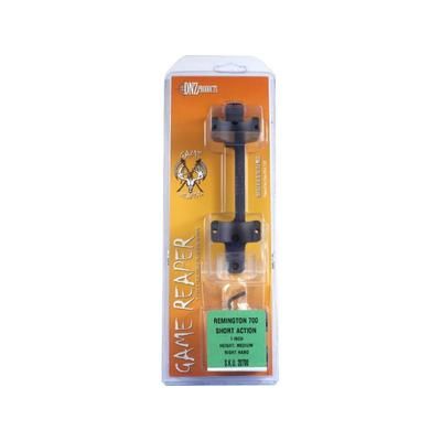 DNZ Products Game Reaper Scope Mount - Remington 700 Short Action Medium Ring 0 MOA 1 in Tube Black Matte 20700
