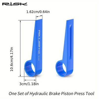 TEMU 1 Pair Universal Bike Hydraulic Disc Brake Piston Press Tool, Blue, Abs Material, For Mtb Road Bicycle Oil Disc Brake Caliper Reset Retracting Repair