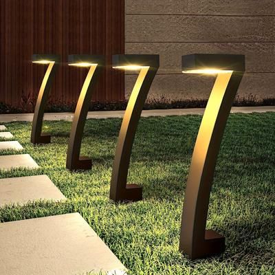 TEMU Hotu 4pcs Solar Pathway Lights, Bright Outdoor Lighting With Automatic , Modern Black & For Yard, Landscape, Sidewalk, And Driveway, Solar Outdoor Lights