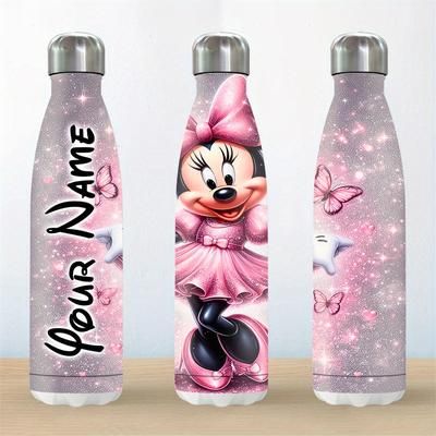 TEMU 1pc 18oz Water Cup, Name Customization Double Layer Insulation Stainless Steel Cartoon Pattern Outdoor Travel Camping Water Cup, Suitable For Home And Outdoor Travel Camping Use