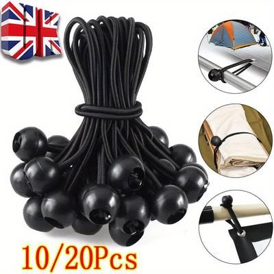 TEMU 20x Bungee Ball Cords Heavy Duty Tarp Ties Elastic Tie Down Straps
