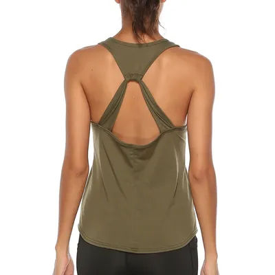 Sleeveless Yoga Vest Sport Singlet Women Athletic Fitness Sport Tank Tops Gym Running Training Yoga Shirts