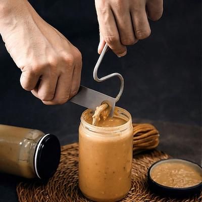 mixer per burro di arachidi in acciaio inossidabile, materiale alimentare, mixer per salsa al burro, utensile da cucina per burro di arachidi naturale, impasti, yogurt, salse e altro ancora - si