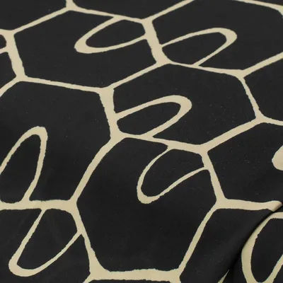 Tissu jersey extensible "graphique", noir/coloré