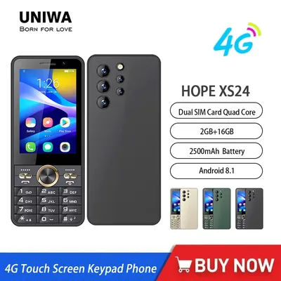 UNIWA HOPE XS24 4G Touch Screen Keypad Phone Android 8.1 Dual SIM Card Quad Core 3.5Inch2GB+16GB 2500mAh Whatsapp GPS Smartphone