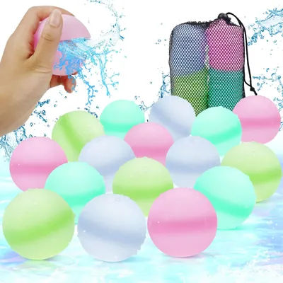 Reusable Water Balloons Toys Silicone Refillable Water Balls Beach Pool Toys Kids Summer Outdoor Activities Water Bomb Games Toy